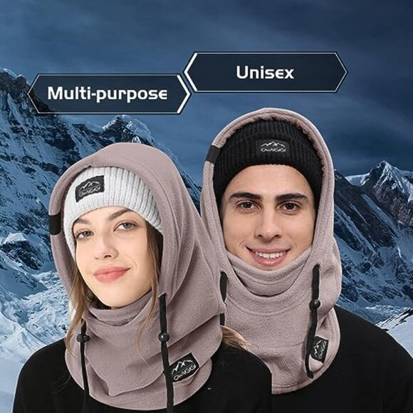 Fleece Balaclava Ski Mask Windproof Winter Face Cover Hooded Neck Warmer main image 7